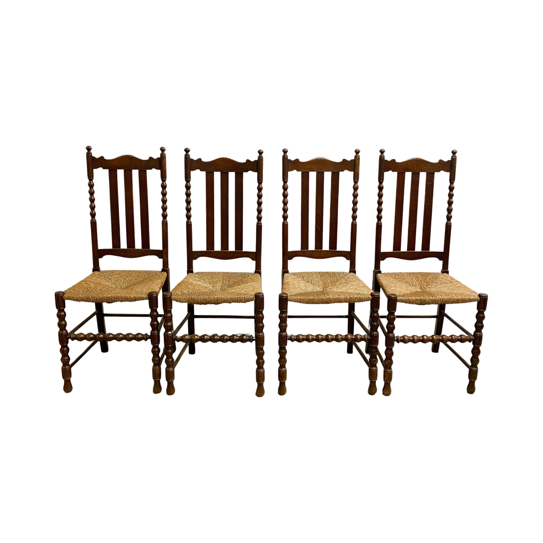 Set Of Four Vintage Rush Seat Oak Dining Chairs The Design Ark   SetofFourRushSeatDiningChairs7 1200x1200 