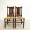 Set of Four Rush Seat Dining Chairs