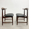 Set of 6 Early Mid Century Danish Afromosia "Cow Horn" Dining Chairs