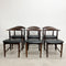 Set of 6 Early Mid Century Danish Afromosia "Cow Horn" Dining Chairs