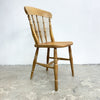 Set of Six Vintage Rustic Elm Kitchen Dining Chairs