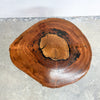 Slab Reclaimed Swamp Mahogany Top and Cedar Legs Side Table