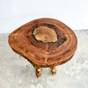 Slab Reclaimed Swamp Mahogany Top and Cedar Legs Side Table