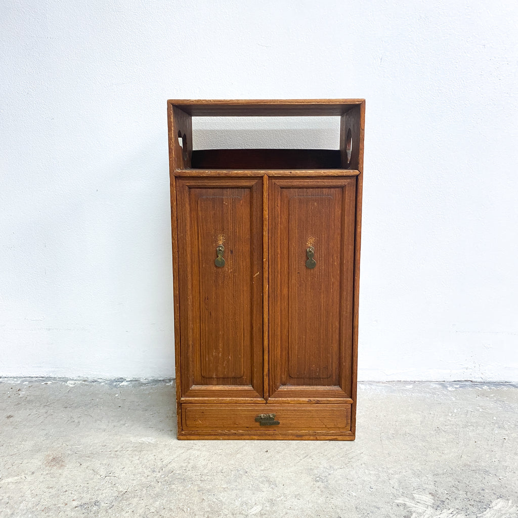 Small Vintage Compact Japanese Tansu Cabinet