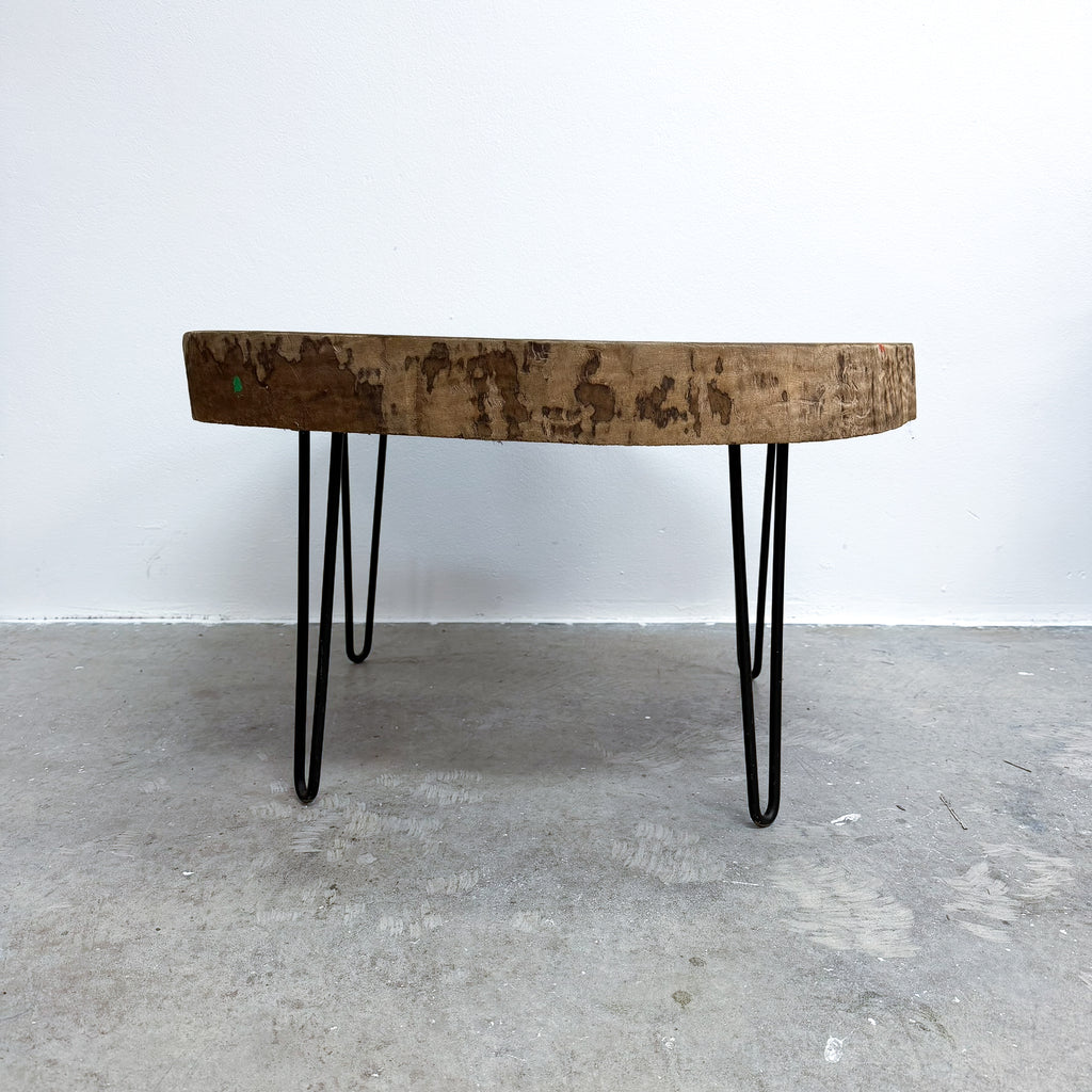 Solid Live Edge Wood Slab Coffee Or Side Table 
