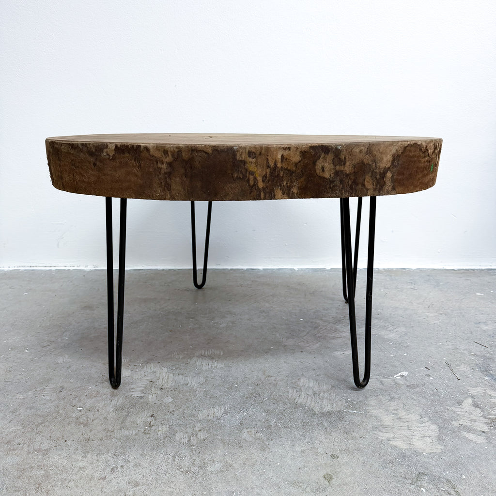 Solid Live Edge Wood Slab Coffee Or Side Table 