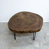 Solid Live Edge Wood Slab Coffee Or Side Table 