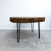 Solid Live Edge Wood Slab Coffee Or Side Table 