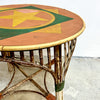 Split Cane Patio Table Circa 1930's Restored With Patina
