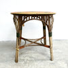 Split Cane Patio Table Circa 1930's Restored With Patina