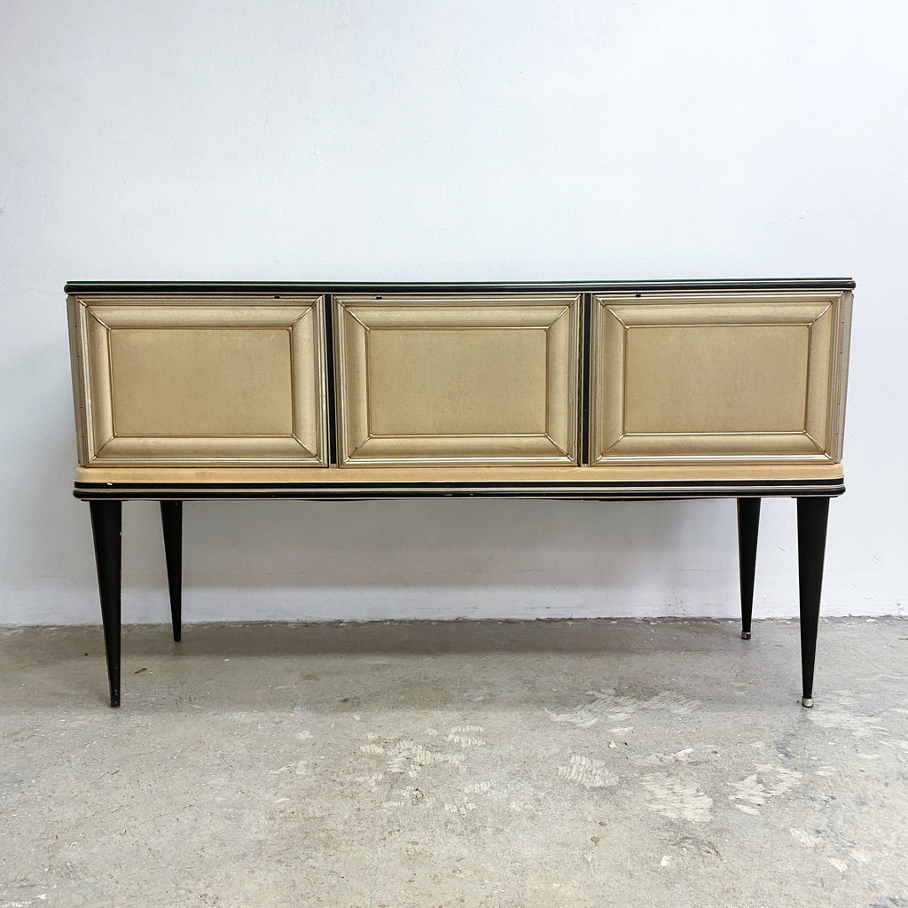 Stunning Hollywood Regency 3 Door Italian Sideboard By Umberto Mascagni 1950s