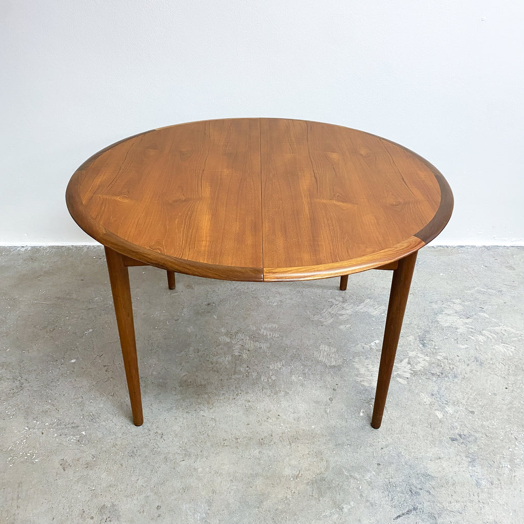 th brown mid century dining table