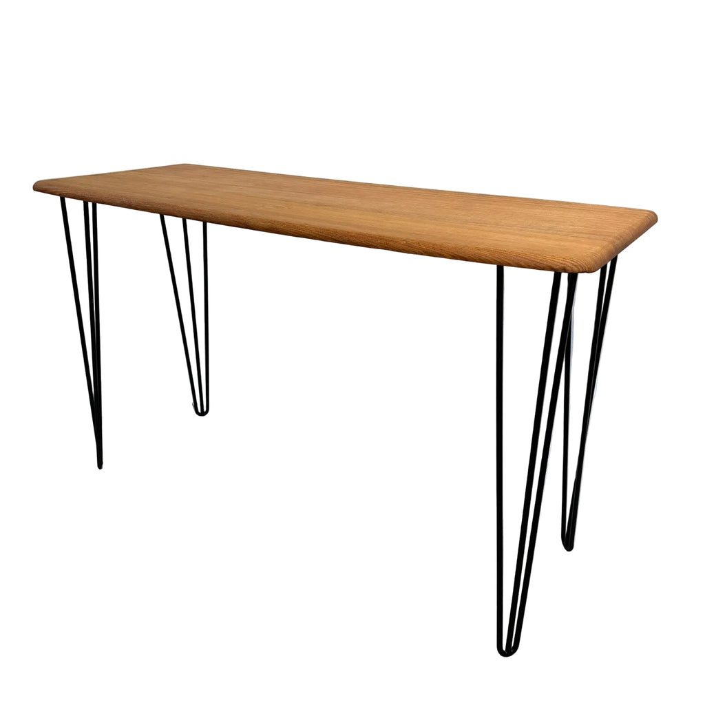 Tasmanian Oak Mid Century Style Console Table With Pin Legs