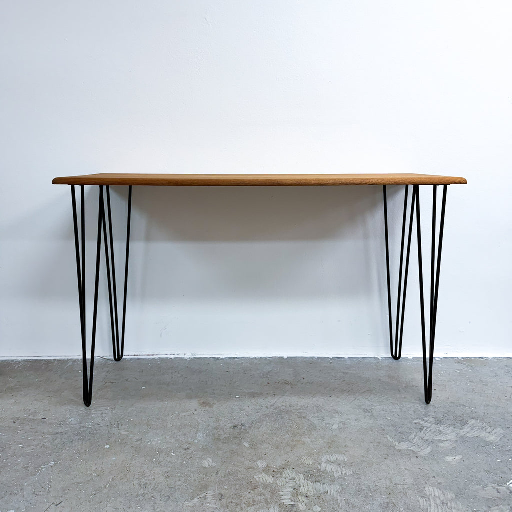 Tasmanian Oak Mid Century Style Console Table With Pin Legs