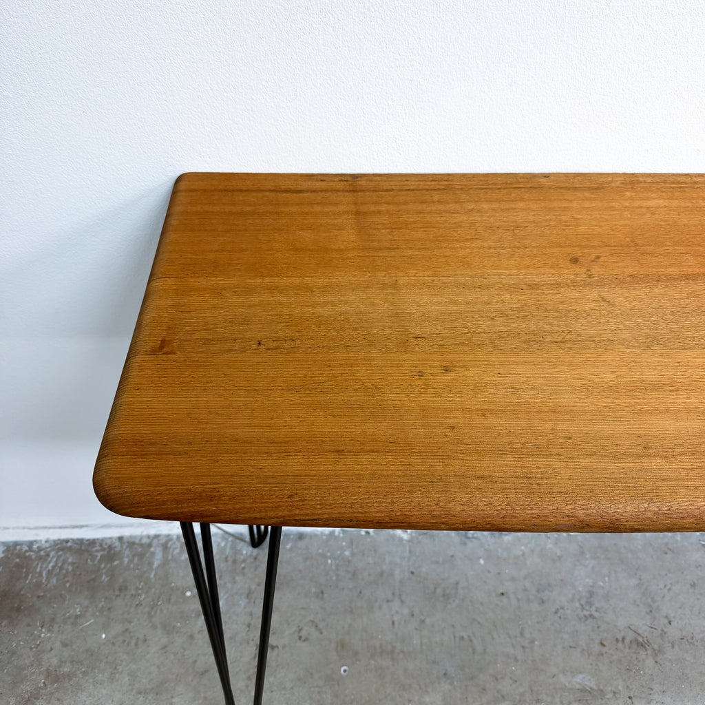 Tasmanian Oak Mid Century Style Console Table With Pin Legs