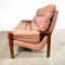 Mid Century Tessa T21 3 Seater Lounge In Blush Pink Leather