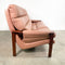 Mid Century Tessa T21 3 Seater Lounge In Blush Pink Leather