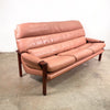 Mid Century Tessa T21 3 Seater Lounge In Blush Pink Leather