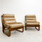 Mid Century Tessa T4 Beige Leather Lounge Chair - 2 Available