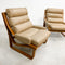 Mid Century Tessa T4 Beige Leather Lounge Chair - 2 Available