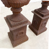 Two Pieces Cast Iron Jardiniere