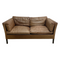 Vintage Two Seater Soft Leather Sofa From Denmark