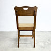 Unique Rare Pair Of European Oak Dining Chairs
