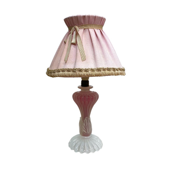 Vintage 1960s Murano Art Glass Pink Table Lamp*