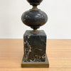 Vintage 1960s Italian Black Marble And Brass Table Lamp