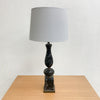 Vintage 1960s Italian Black Marble And Brass Table Lamp