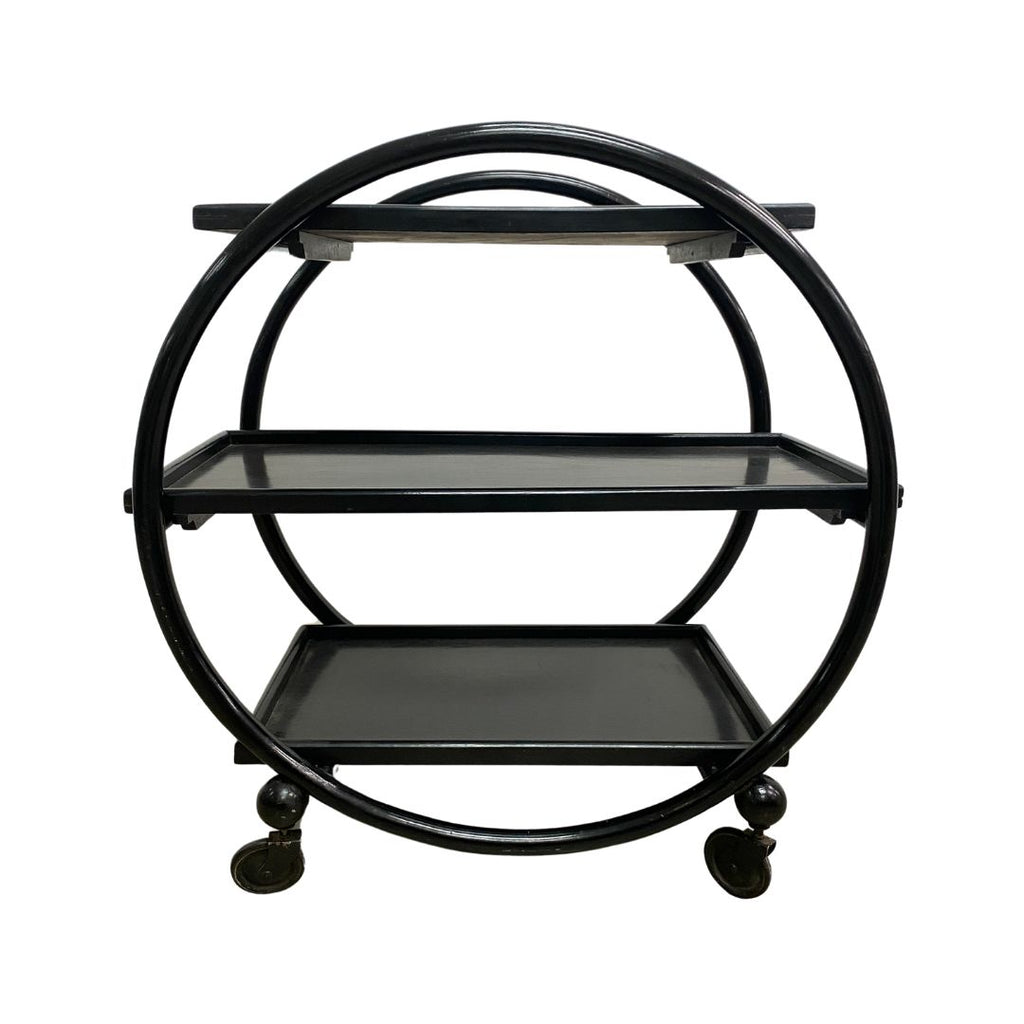 Vintage Art Deco Cocktail Drinks Trolley Bar Cart