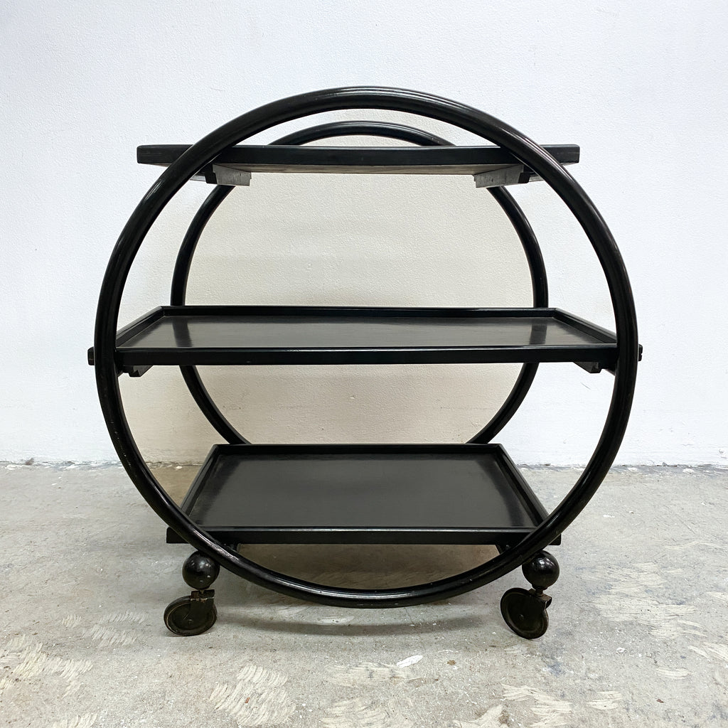 Vintage Art Deco Cocktail Drinks Trolley Bar Cart