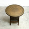 European brass top side table
