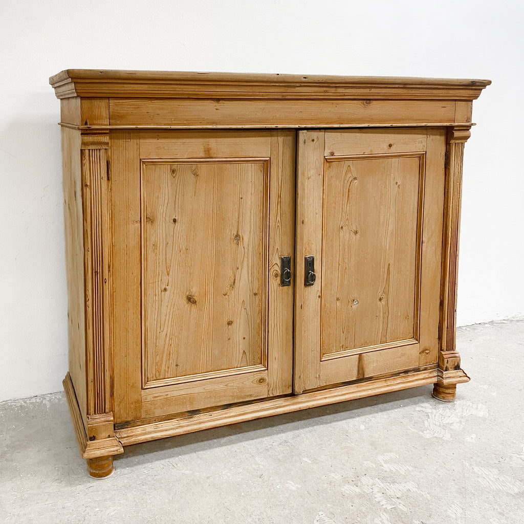 Vintage Baltic Pine 2 Door Sideboard Cabinet