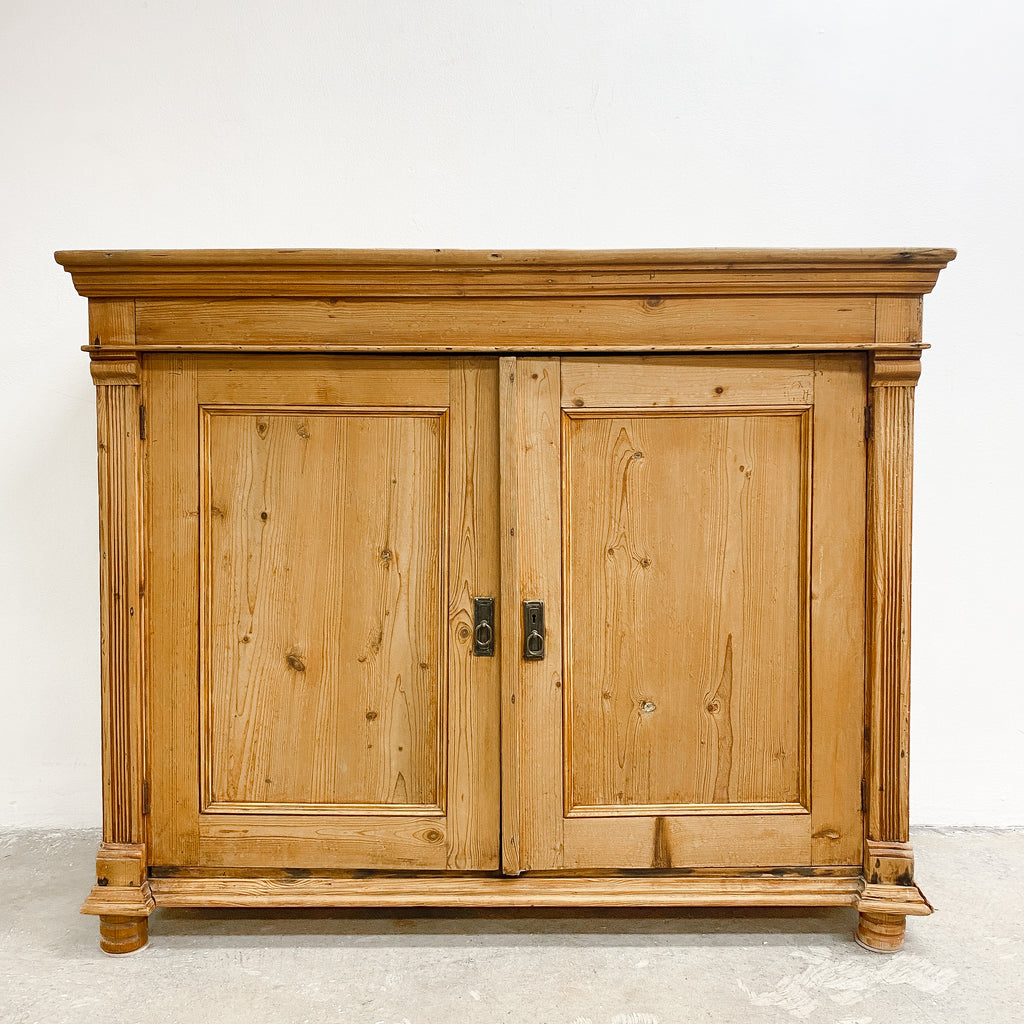 Vintage Baltic Pine 2 Door Sideboard Cabinet