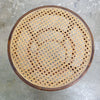 Set Of Four Vintage Bentwood Stools With Cane Rattan Seats