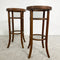 Set Of Four Vintage Bentwood Stools With Cane Rattan Seats