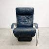 Vintage Billie Recliner Leather Armchair By Lafer Made in Brazil 
