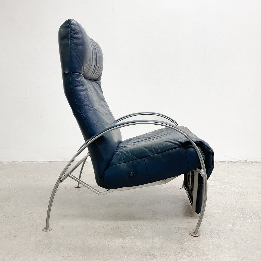Vintage Billie Recliner Leather Armchair By Lafer Made in Brazil 
