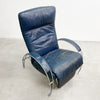 Vintage Billie Recliner Leather Armchair By Lafer Made in Brazil 