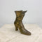 Vintage Brass Ladies Boot Shoe Vase