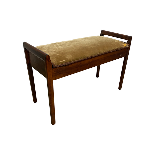 Vintage Brazilian Rosewood Piano Stool