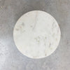 Vintage Brutalist Side Table With Marble Top