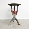 Vintage Carved Folk art Wine Side Table