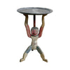 Vintage Carved Folk art Wine Side Table