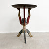 Vintage Carved Folk art Wine Side Table