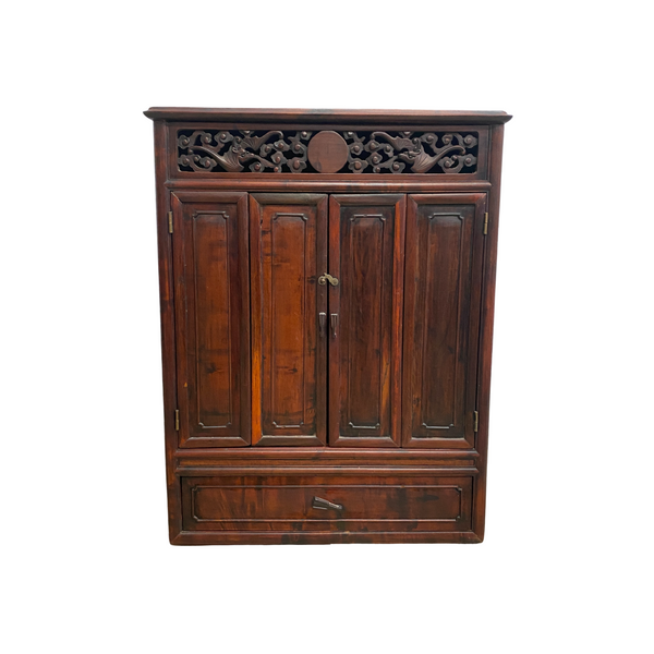 Vintage Chinese Rosewood Altar Or Shrine Cabinet