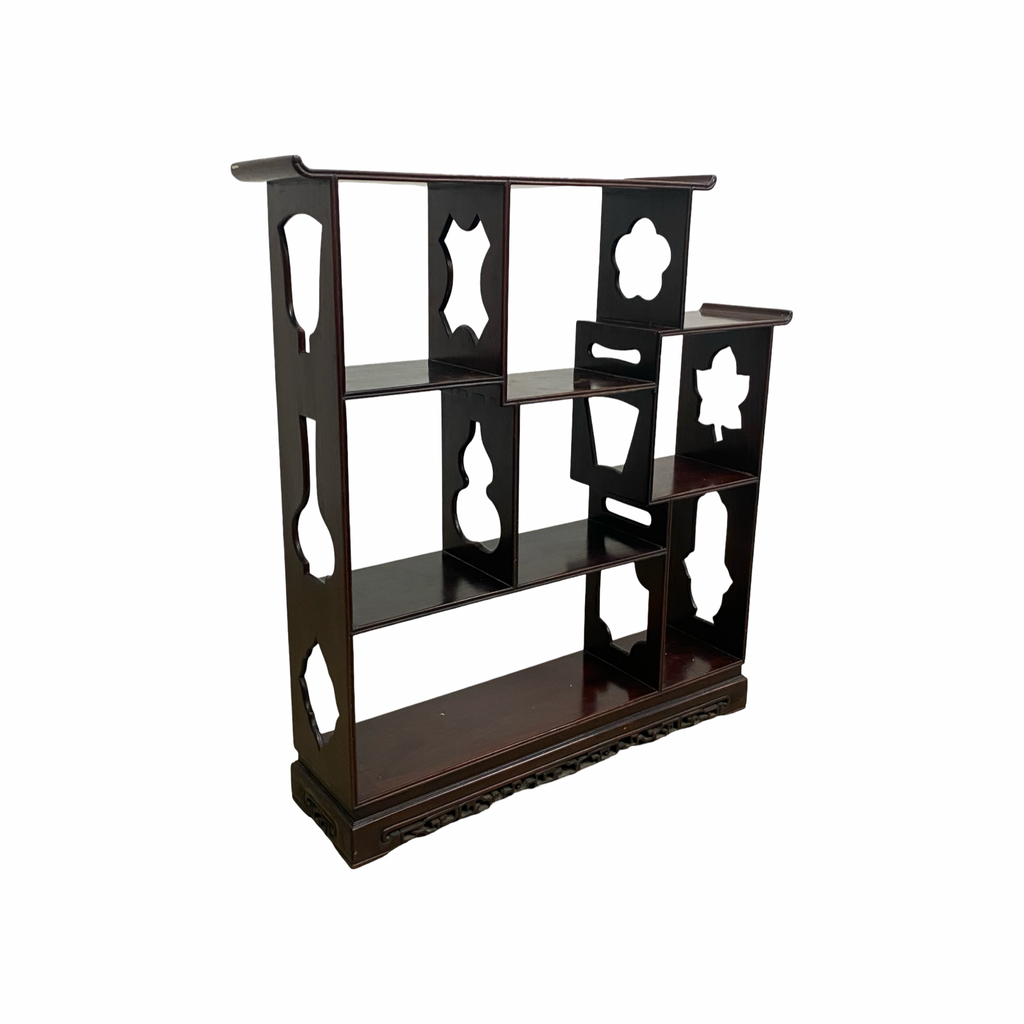 Vintage Chinese Rosewood Compact Shelf