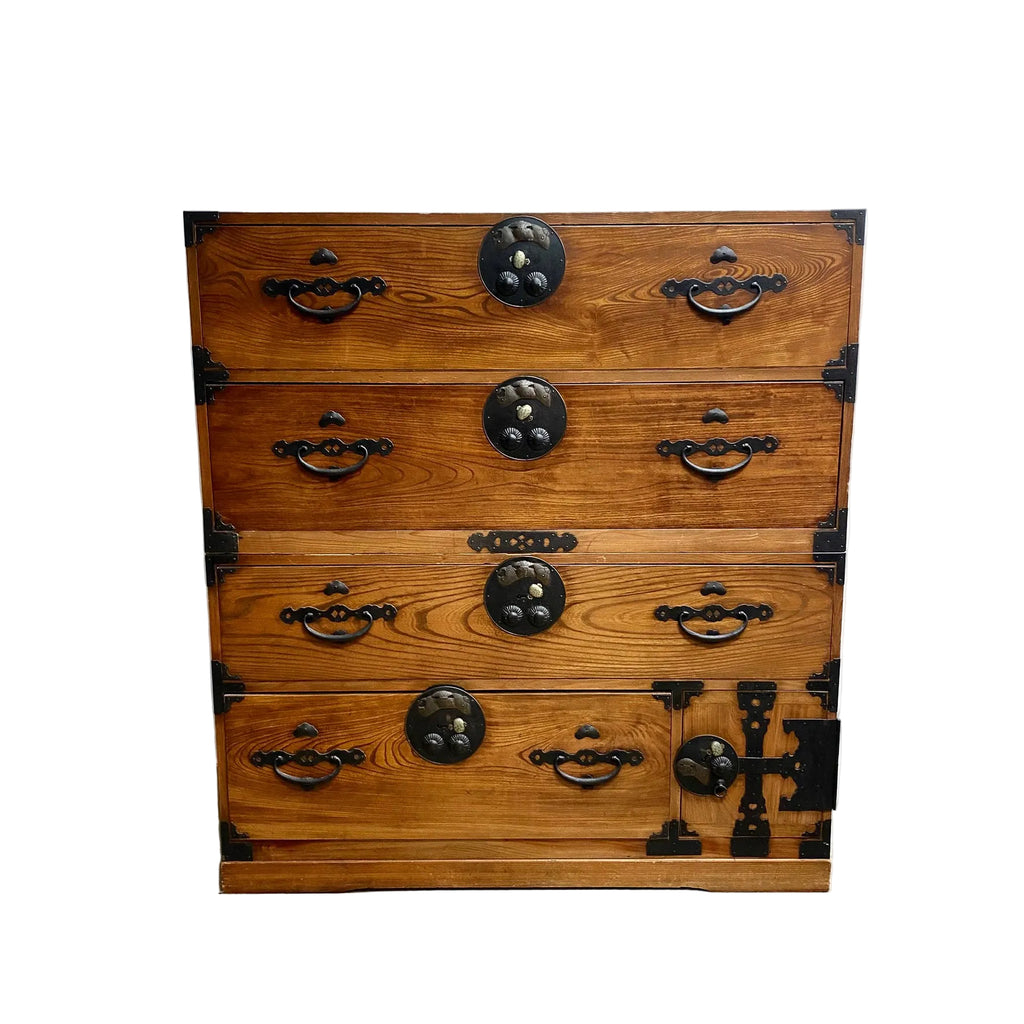 intageEarly20thCenturyJapaneseTansuChestOfDrawers