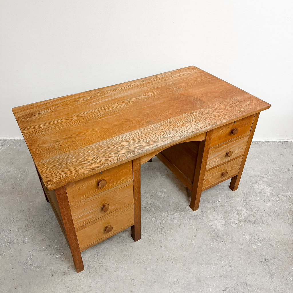 Vintage Early 20th Century Oak Desk